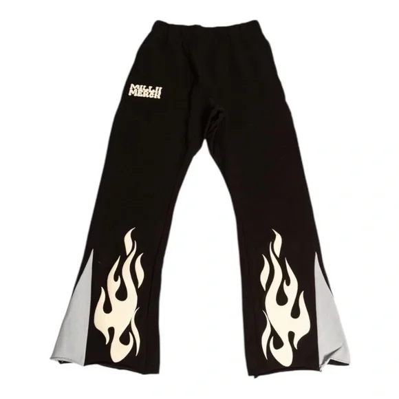 Millii Merch Women’s Millii Flame Flare Joggers Small Like New Orig $250 - Picture 3 of 9